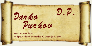 Darko Purkov vizit kartica